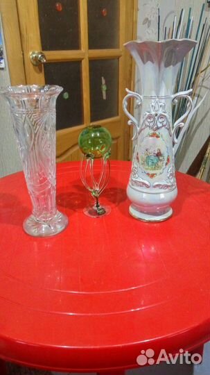 Вазы. Makora Krosno. Хрусталь. Кисловодский фарфор