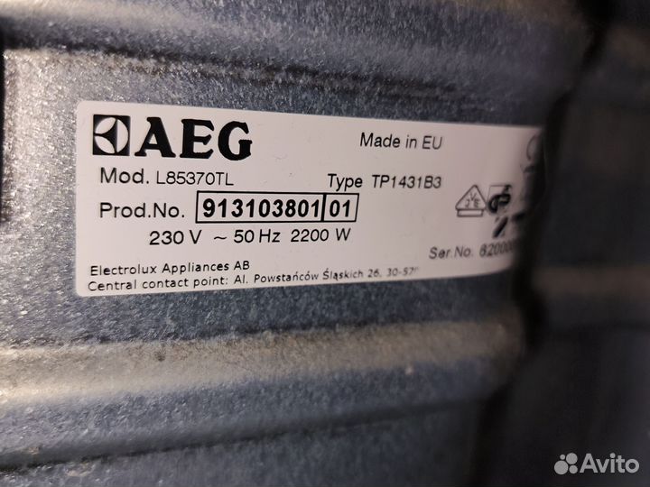 Вертикальная стиралка AEG L85370TL на запчасти