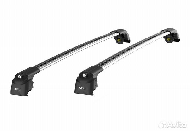 Багажник Turtle на низкие рейлинги Audi Q7 серебро