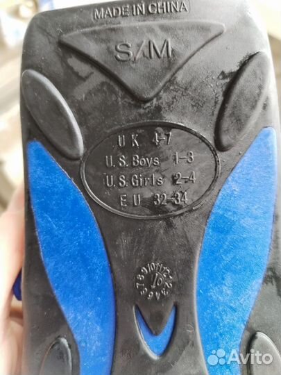 Набор для плавания детский, Ласты 32-34 размер