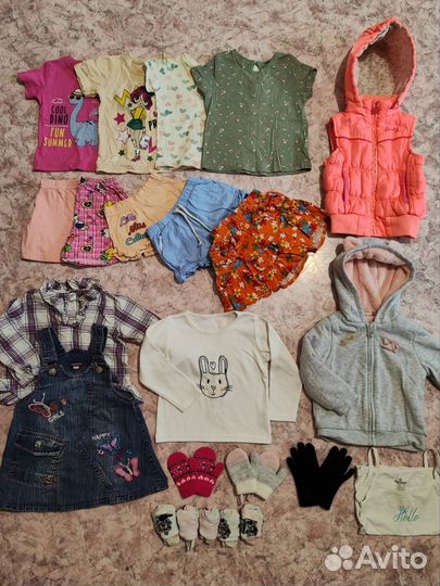 Вещи пакетом на девочку 80-86