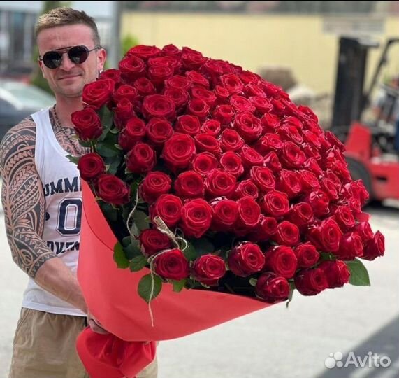 Розы 60 см букет роз 51 роза