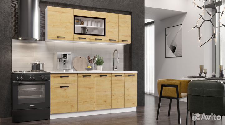 Кухня Хозяюшка Дуб вотан 1,8 метра (новая)