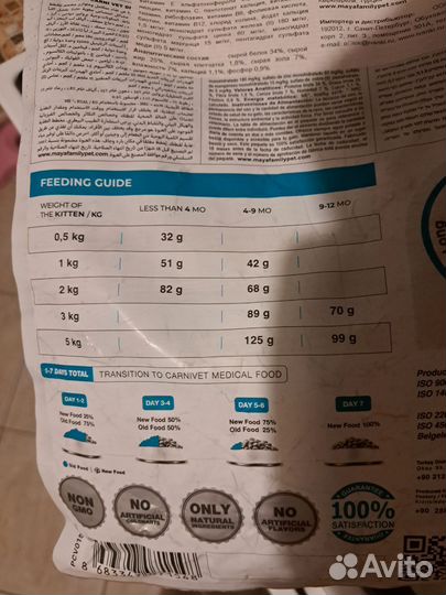 Корм для котят вет