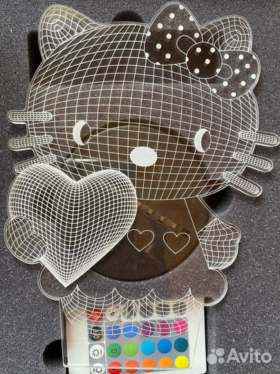 Ночник hello kitty 3d