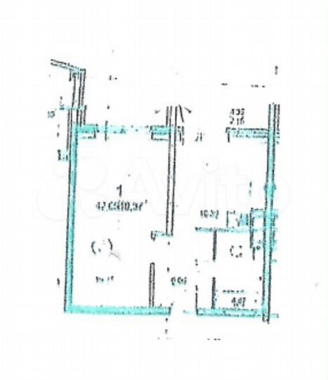 1-к. квартира, 42,6 м², 3/17 эт.