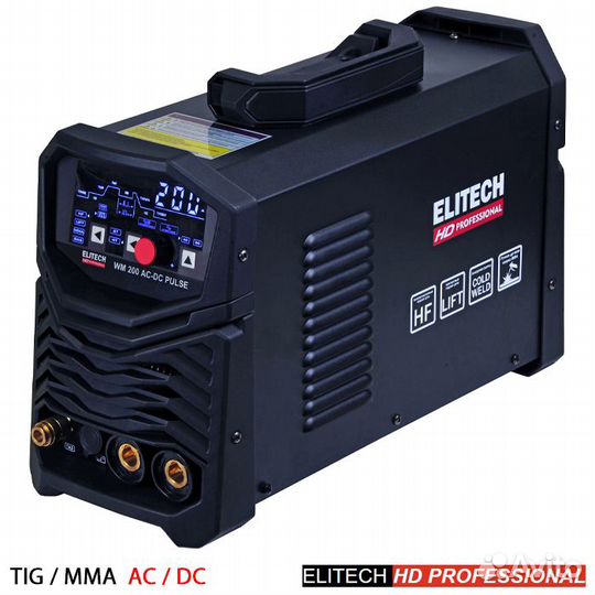 Сварочный инвертор Elitech HD WM 200 AC-DC pulse