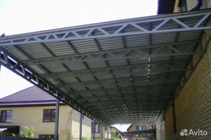 Ворота откатные с автоматикой/Навесы под ключ