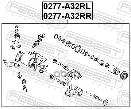 Суппорт торм. nissan maxima 94-06 зад.прав.(со