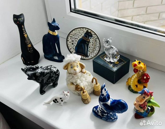 Статуэтка сувениры разные Египет, гжель маска