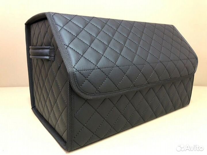 Сумка органайзер в багажник с чёрной строчкой