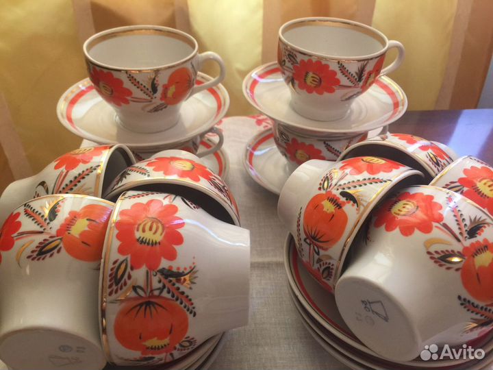 Чайные фарфоровые сервизы СССР