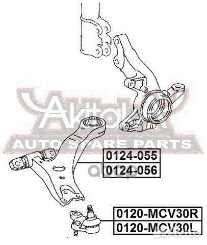 Рычаг передний правый toyota Harrier ACU30/MCU3