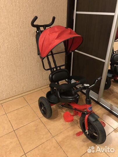 Детский трехколесный велосипед Pilot с ручкой