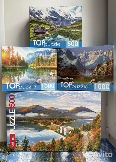 Пазлы 500, 1000, 1500 деталей