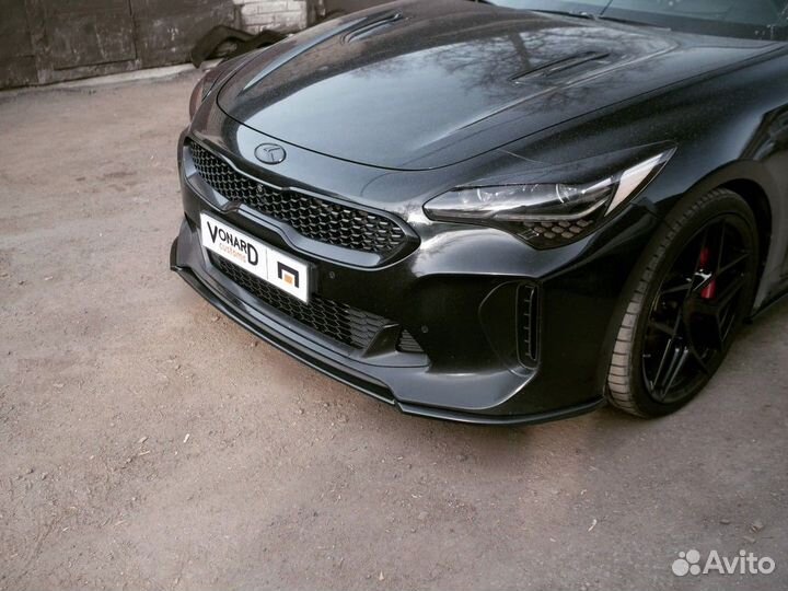 Сплиттер переднего бампера KIA Stinger 1 GT / GT-line - под покраску