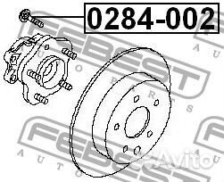 Шпилька колёсная 0284002, febest 0284002