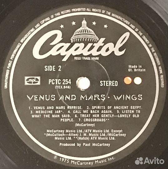 Пластинка (LP). Wings – Venus And Mars