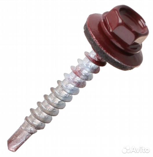 Кровельные саморезы с буром красные 4.8х35 мм, упа