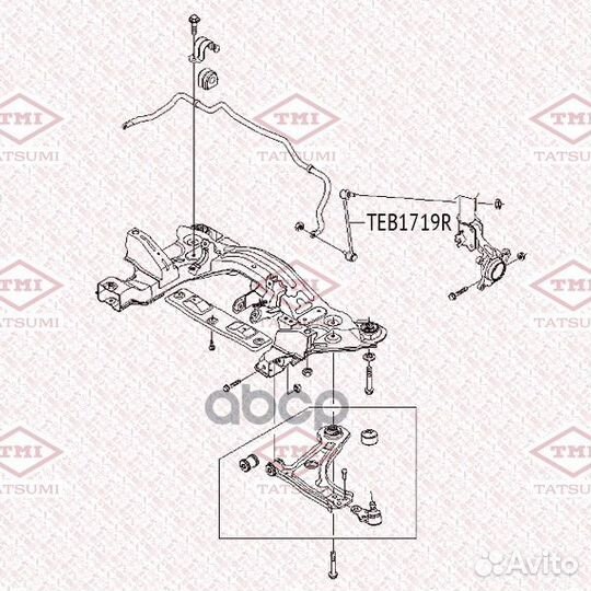 Тяга стабилизатора передняя R TEB1719R tatsumi