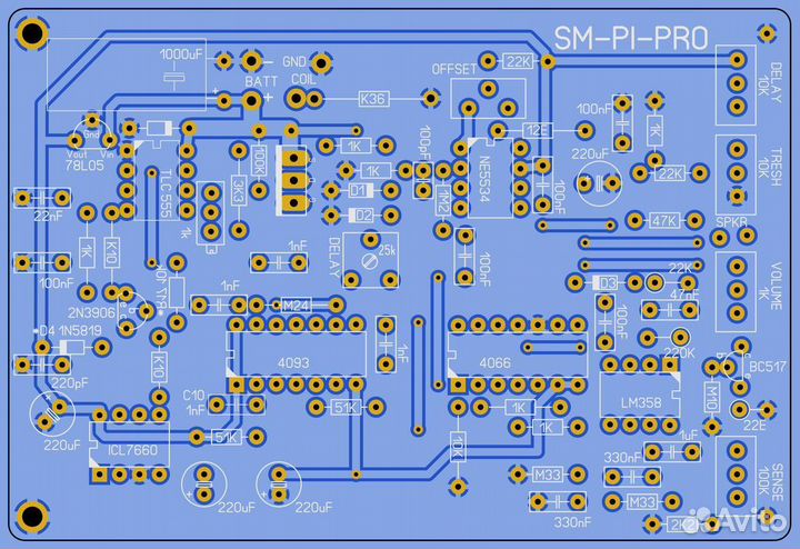 Металлодетектор Surf-Master-Pi-Pro печатная плата