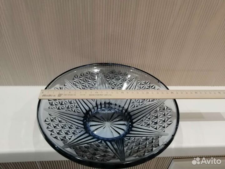 Ваза фруктовница СССР стекло