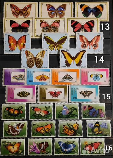 Коллекция марок фауна 60-90х 3 чистые