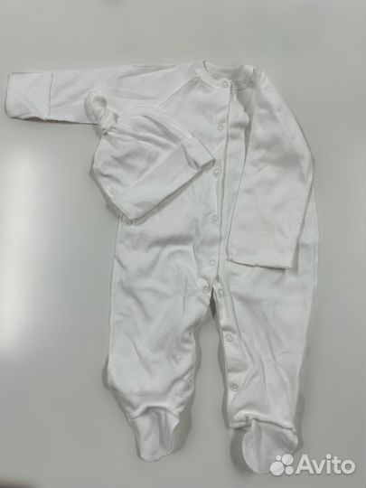 Детский слип с шапочкой 56-62