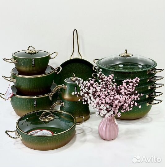 Набор кастрюли мантоварка чайник