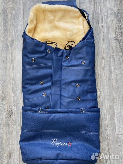 Зимний конверт в коляску на овчине