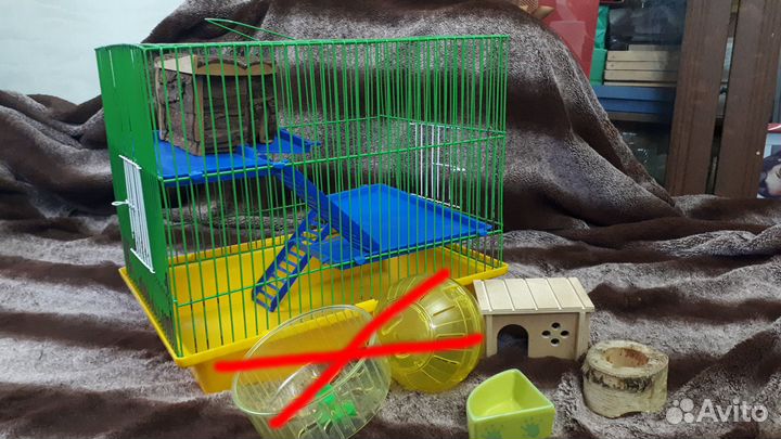 Клетка для мелких грызунов+ 2 дома