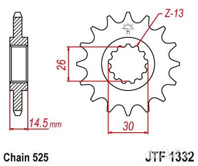 Звезда ведущая JT Sprockets JTF1332-14