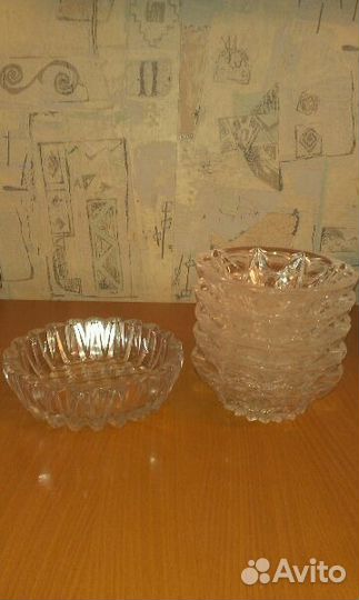 Салатница и пиалы хрусталь СССР