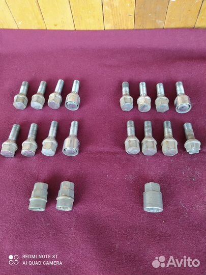 Болты + секретки для литых дисков ваз классика