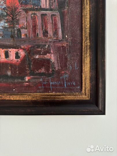Картина сер.20 века масло на холсте Франция
