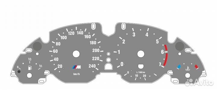 Шкалы приборов BMW 5 E39, 7 E38, X5 E53 (94-06) V2