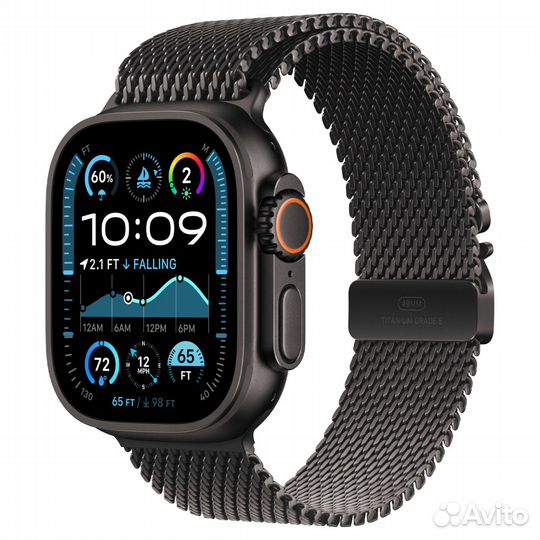 Apple Watch Ultra 2 49mm Black Titanium Black Milanese