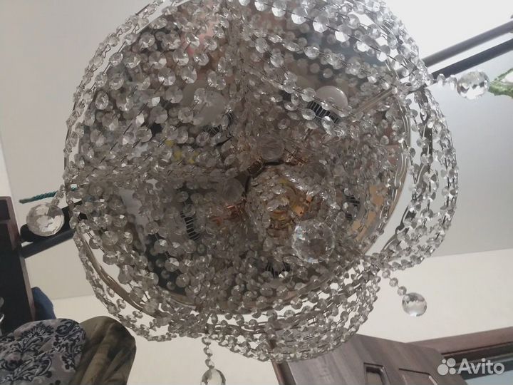 Люстра хрустальная бу