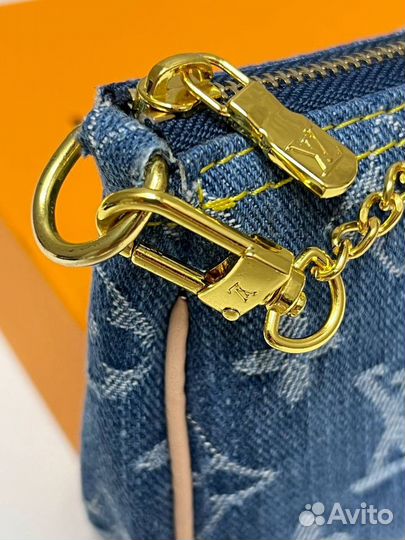 Клатч Louis Vuitton mini pochette denim