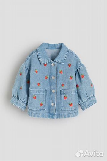 Джинсовая куртка для девочки h&m 74 80 86