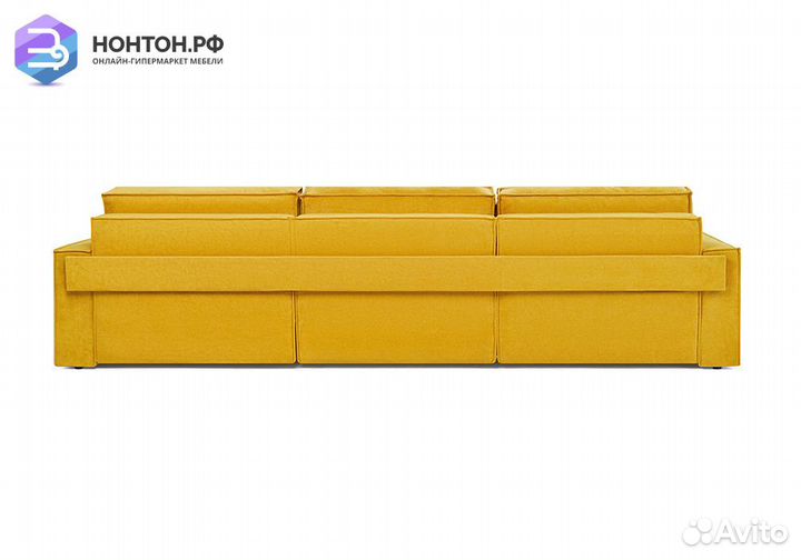 Диван еврокнижка трехместный Тревис желтый