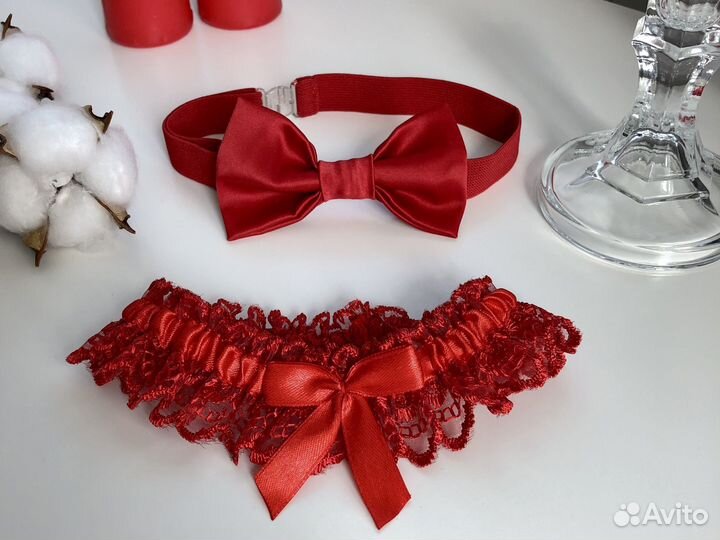 Подвязка на ногу подвязка на свадьбу красная