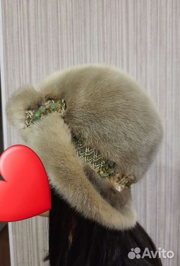 Шапка норковая женская 56