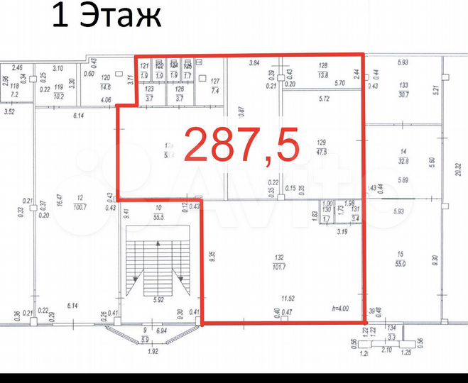Торговая площадь, 100 - 1500 м² Красная линия