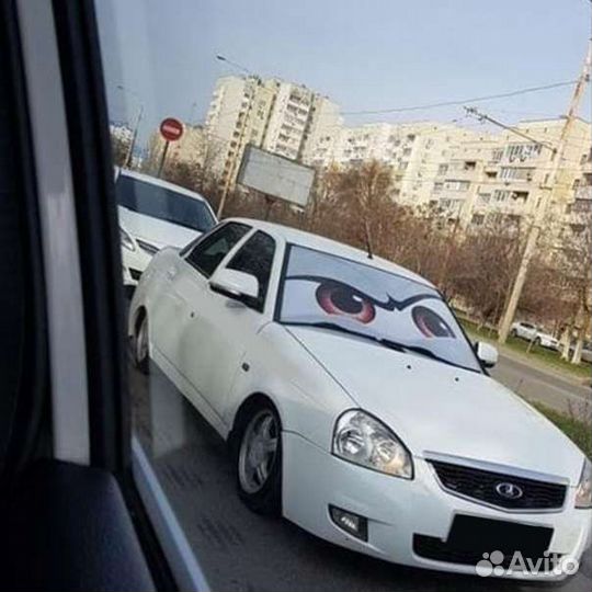 Наклейки глаза на лобовое