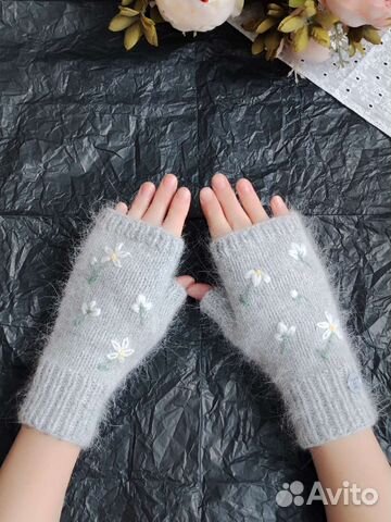 Митенки вязаные