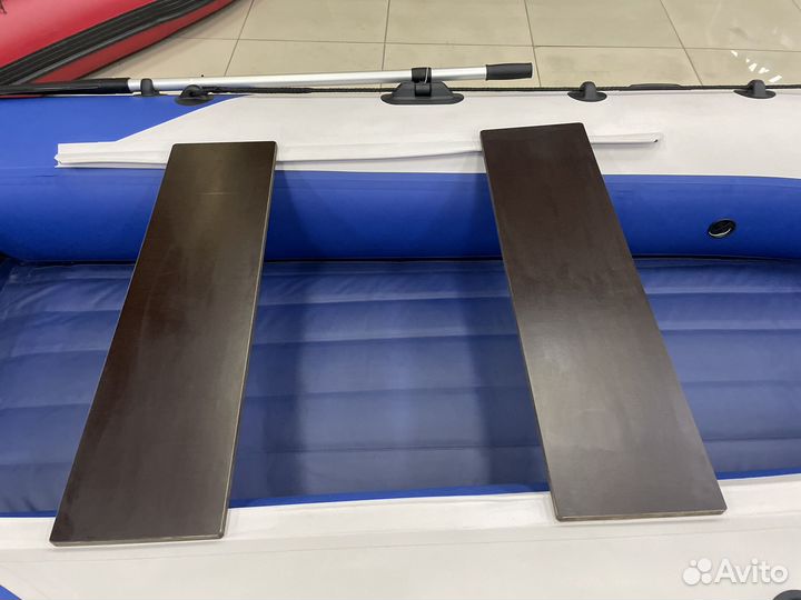 Лодка пвх Hunterboat Стелс 335 аэро синий/белый