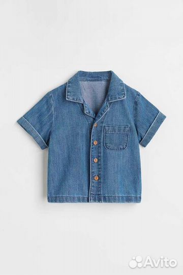 Джинсовая рубашка H&M 80