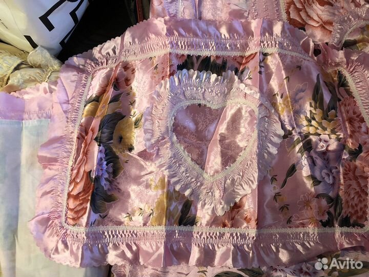 Винтажный набор. Шторы, накидка, чехлы на подушку