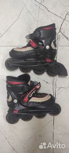 Роликовые коньки детские раздвижные с защитой